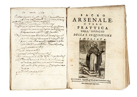  Masini Eliseo : Sacro arsenale, overo Prattica dell'officio della S. Inquisitione ampliata.  - Asta Libri, autografi e manoscritti - Libreria Antiquaria Gonnelli - Casa d'Aste - Gonnelli Casa d'Aste