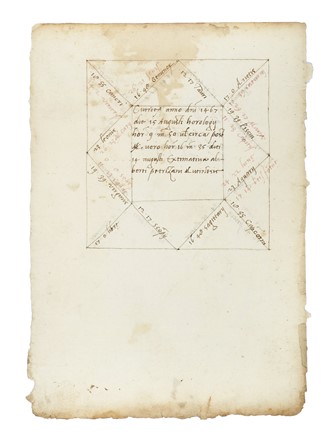 2 oroscopi manoscritti.  - Asta Libri, autografi e manoscritti - Libreria Antiquaria Gonnelli - Casa d'Aste - Gonnelli Casa d'Aste
