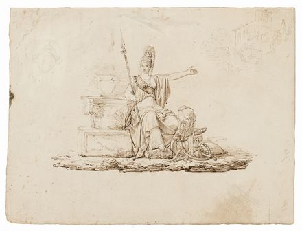 Lotto di 4 disegni di vario soggetto.  - Auction Prints and Drawings from XVI to XX century - Libreria Antiquaria Gonnelli - Casa d'Aste - Gonnelli Casa d'Aste