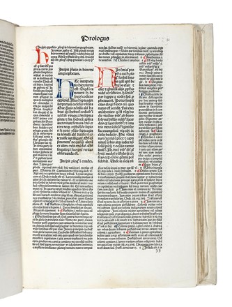  Nicolaus de Lyra : [Biblia latina cum postillis Nicolai de Lyra et expositionibus Guillelmi Britonis in omnes prologos S. Hieronymi et additionibus Pauli Burgensis replicisque Matthiae Doering]. Bibbia, Religione, Miniatura, Religione, Collezionismo e Bibliografia  - Auction Books, Autographs and Manuscripts - Libreria Antiquaria Gonnelli - Casa d'Aste - Gonnelli Casa d'Aste