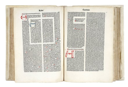  Nicolaus de Lyra : [Biblia latina cum postillis Nicolai de Lyra et expositionibus Guillelmi Britonis in omnes prologos S. Hieronymi et additionibus Pauli Burgensis replicisque Matthiae Doering]. Bibbia, Religione, Miniatura, Religione, Collezionismo e Bibliografia  - Auction Books, Autographs and Manuscripts - Libreria Antiquaria Gonnelli - Casa d'Aste - Gonnelli Casa d'Aste