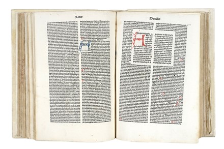  Nicolaus de Lyra : [Biblia latina cum postillis Nicolai de Lyra et expositionibus Guillelmi Britonis in omnes prologos S. Hieronymi et additionibus Pauli Burgensis replicisque Matthiae Doering]. Bibbia, Religione, Miniatura, Religione, Collezionismo e Bibliografia  - Auction Books, Autographs and Manuscripts - Libreria Antiquaria Gonnelli - Casa d'Aste - Gonnelli Casa d'Aste