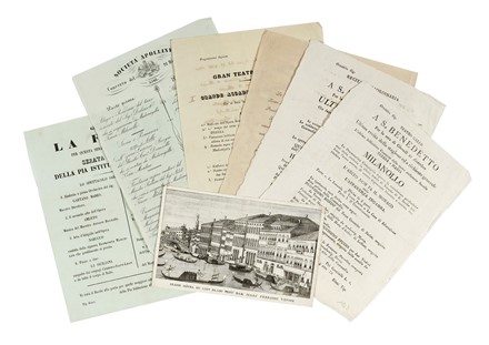 Raccolta di 30 documenti relativi al Teatro La Fenice e ad altri teatri veneziani. Musica, Musica, Teatro, Spettacolo  - Auction Books, Autographs and Manuscripts - Libreria Antiquaria Gonnelli - Casa d'Aste - Gonnelli Casa d'Aste