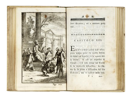  Seriman Zaccaria : Viaggi di Enrico Wanton alle terre incognite australi, ed ai regni delle scimie, e de' cinocefali nuovamente tradotti da un manoscritto inglese. Tomo I [-IV]. Geografia e viaggi, Figurato  - Auction Books, Autographs and Manuscripts - Libreria Antiquaria Gonnelli - Casa d'Aste - Gonnelli Casa d'Aste