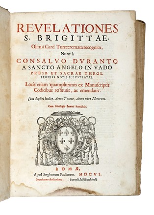  Brigida di Svezia (Santa) Brigida di Svezia (Santa) : Revelationes S. Brigittae, olim � card. Turrecremata recognitae... Agiografia  - Auction Books, Autographs and Manuscripts - Libreria Antiquaria Gonnelli - Casa d'Aste - Gonnelli Casa d'Aste