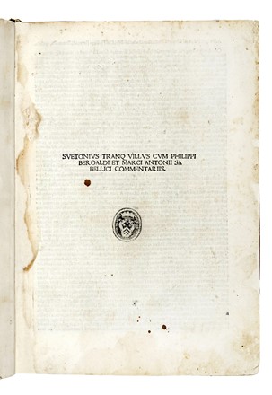  Suetonius Tranquillus Gaius : Vitae XII Caesarum... Incunabolo, Storia, Storia locale, Collezionismo e Bibliografia, Storia, Diritto e Politica, Storia, Diritto e Politica  - Auction Books, Autographs and Manuscripts - Libreria Antiquaria Gonnelli - Casa d'Aste - Gonnelli Casa d'Aste