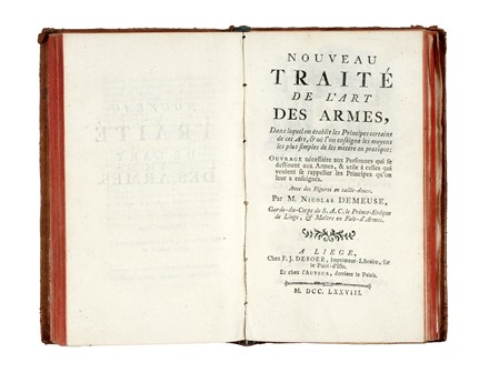  Demeuse Nicolas : Nouveau trait� de l'art des armes? Militaria  - Auction Books, Autographs and Manuscripts - Libreria Antiquaria Gonnelli - Casa d'Aste - Gonnelli Casa d'Aste