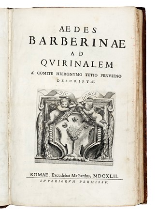  Teti Girolamo : Aedes Barberinae ad Quirinalem... Architettura, Figurato, Collezionismo e Bibliografia  - Auction Books, Autographs and Manuscripts - Libreria Antiquaria Gonnelli - Casa d'Aste - Gonnelli Casa d'Aste