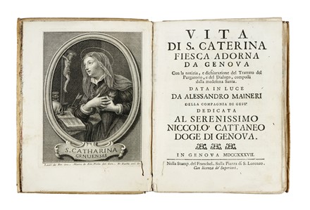 Maineri Alessandro : Vita di S. Caterina Fiesca Adorna da Genova... Religione, Agiografia, Religione  Francesco Zucchi  (Venezia, 1692 - 1764)  - Auction Books, Autographs and Manuscripts - Libreria Antiquaria Gonnelli - Casa d'Aste - Gonnelli Casa d'Aste