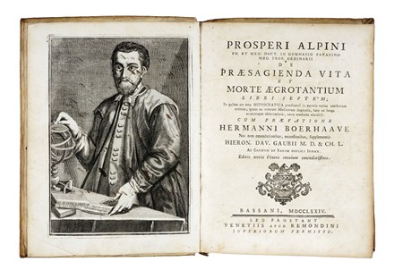  Alpino Prospero : De praesagienda vita et morte aegrotantium. Medicina  - Auction Books, Autographs and Manuscripts - Libreria Antiquaria Gonnelli - Casa d'Aste - Gonnelli Casa d'Aste