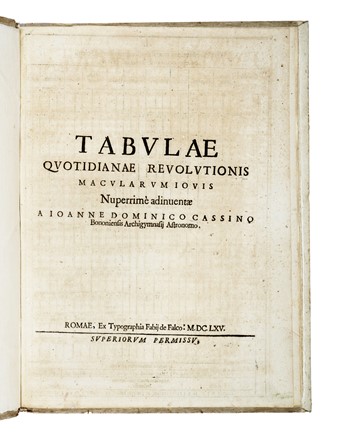  Cassini Giovanni Domenico : De cometa anni 1652 & 1653... Astronomia, Scienze tecniche e matematiche  - Auction Books, Autographs and Manuscripts - Libreria Antiquaria Gonnelli - Casa d'Aste - Gonnelli Casa d'Aste