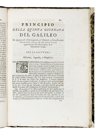  Euclides, Viviani Vincenzo : Quinto libro degli elementi d'Euclide, ovvero scienza universale delle proporzioni spiegata colla dottrina del Galileo... Scienze tecniche e matematiche  Galileo Galilei  (1564 - 1642), Evangelista Torricelli  - Auction Books, Autographs and Manuscripts - Libreria Antiquaria Gonnelli - Casa d'Aste - Gonnelli Casa d'Aste