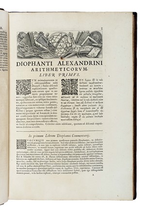  Diophantus Alexandrinus : Arithmeticorum libri sex et De numeris multangulis liber unus...  Pierre (de) Fermat  - Asta Libri, autografi e manoscritti - Libreria Antiquaria Gonnelli - Casa d'Aste - Gonnelli Casa d'Aste