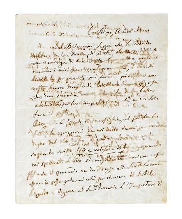  Rossini Gioachino : Lettera autografa firmata inviata al compositore Andrea Bernardini, direttore della Banda militare nella cittadina di Buti. Musica, Musica, Teatro, Spettacolo  - Auction Books, Autographs and Manuscripts - Libreria Antiquaria Gonnelli - Casa d'Aste - Gonnelli Casa d'Aste