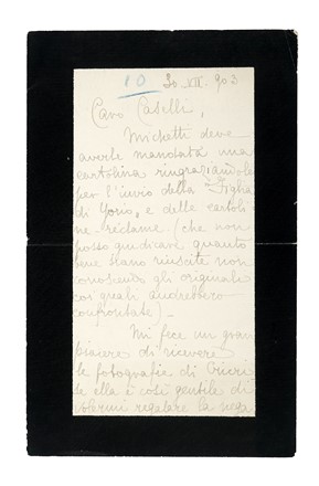  Ricordi Giulio : Tre lettere autografe firmate. Musica, Musica, Teatro, Spettacolo  - Auction Books, Autographs and Manuscripts - Libreria Antiquaria Gonnelli - Casa d'Aste - Gonnelli Casa d'Aste
