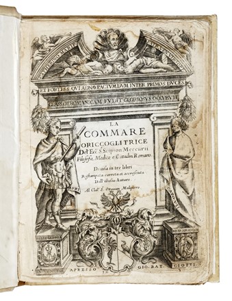  Mercurio Girolamo : La commare o riccoglitrice [...] divisa in tre libri ristampata correta et accresciuta dall'istesso autore... Figurato  - Auction Books, Autographs and Manuscripts - Libreria Antiquaria Gonnelli - Casa d'Aste - Gonnelli Casa d'Aste