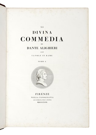  Alighieri Dante : La Divina commedia [...] con tavole in rame. Tomo I (-IV). Dantesca, Figurato, Letteratura classica, Letteratura, Collezionismo e Bibliografia, Letteratura  - Auction Books, Autographs and Manuscripts - Libreria Antiquaria Gonnelli - Casa d'Aste - Gonnelli Casa d'Aste