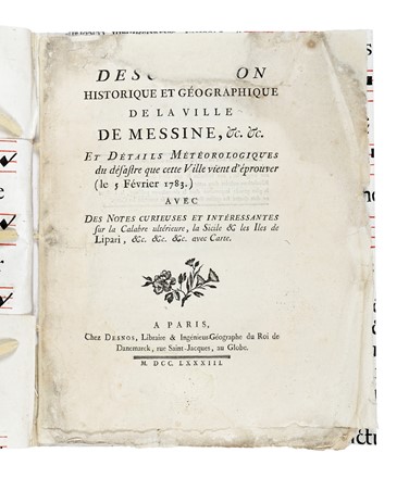 Description historique et g�ographique de la ville de Messine... Geologia - vulcani e terremoti, Scienze naturali  - Auction Books, Autographs and Manuscripts - Libreria Antiquaria Gonnelli - Casa d'Aste - Gonnelli Casa d'Aste