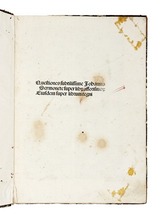  Sermoneta Giovanni : Questiones subtilissime [...] super librum afforismorum eiusdem super librum Tegni. Medicina  - Auction Books, Autographs and Manuscripts - Libreria Antiquaria Gonnelli - Casa d'Aste - Gonnelli Casa d'Aste