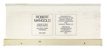  Robert Mangold  (North Tonawanda, 1937) : A Book of Silk Screen Prints : Multiple Panel Paintings 1973-1976.  - Auction Old Masters, Modern and Contemporary Art - Libreria Antiquaria Gonnelli - Casa d'Aste - Gonnelli Casa d'Aste