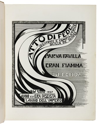  De Glauco Scilla : Atto di fede. Fascismo, Storia  - Auction Books, Autographs and Manuscripts - Libreria Antiquaria Gonnelli - Casa d'Aste - Gonnelli Casa d'Aste