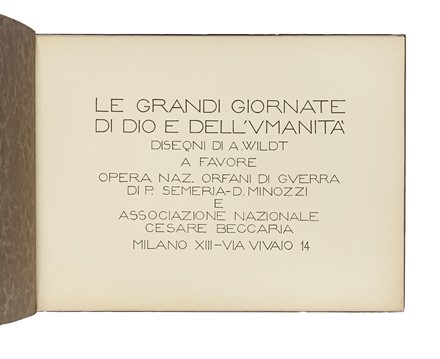  Wildt Adolfo : Le grandi giornate di Dio e dell'umanit�...  - Auction Books, Autographs and Manuscripts - Libreria Antiquaria Gonnelli - Casa d'Aste - Gonnelli Casa d'Aste