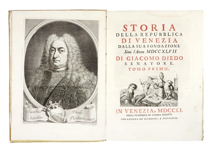  Diedo Giacomo : Storia della repubblica di Venezia... Storia locale, Storia, Diritto e Politica  - Auction Books, Autographs and Manuscripts - Libreria Antiquaria Gonnelli - Casa d'Aste - Gonnelli Casa d'Aste