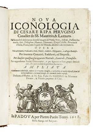 Ripa Cesare : Nova iconologia [...] ampliata ultimamente dallo stesso auttore di trecento imagini... Figurato, Collezionismo e Bibliografia  - Auction Books, Autographs and Manuscripts - Libreria Antiquaria Gonnelli - Casa d'Aste - Gonnelli Casa d'Aste
