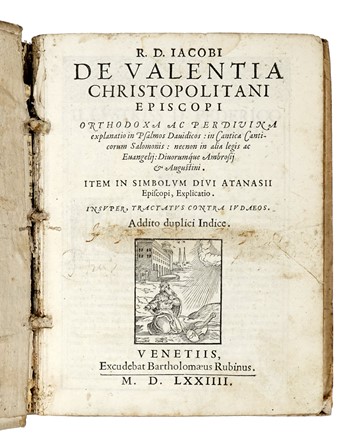  Perez de Valencia Jaime : Orthodoxa ac perdivina explanatio in Psalmos Davidicos : in Cantica Canticorum Salomonis... Ebraica e Judaica, Religione, Religione  - Auction Books, Autographs and Manuscripts - Libreria Antiquaria Gonnelli - Casa d'Aste - Gonnelli Casa d'Aste
