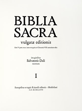  Dal� Salvador : Biblia Sacra vulgatae editionis...  - Asta Libri, autografi e manoscritti - Libreria Antiquaria Gonnelli - Casa d'Aste - Gonnelli Casa d'Aste