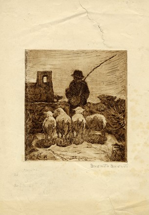  Benvenuto Benvenuti  (Livorno, 1881 - Antignano, 1959) : Lotto composto di 1 disegno e 2 incisioni.  - Auction Arte Antica, Moderna e Contemporanea [parte II] - Libreria Antiquaria Gonnelli - Casa d'Aste - Gonnelli Casa d'Aste