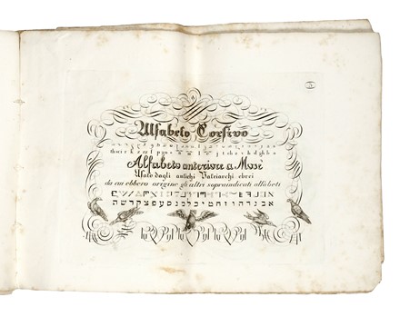  Vigevano Giuseppe : Nisayon Ktav Lashon HaKodesh ossia Saggio di caratteri ebraici ad uso della studiosa giovent�... Ebraica e Judaica, Calligrafia, Religione, Arte  F. Pirani  - Auction Books, Autographs and Manuscripts - Libreria Antiquaria Gonnelli - Casa d'Aste - Gonnelli Casa d'Aste