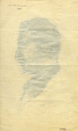  Anonimo dell'inizio del XX secolo : Profilo maschile.  Camille Pissarro  (Charlotte Amalie, 1830 - Parigi, 1903)  - Auction Arte Antica, Moderna e Contemporanea [parte II] - Libreria Antiquaria Gonnelli - Casa d'Aste - Gonnelli Casa d'Aste