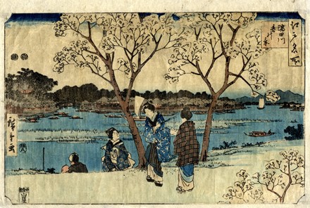  Utagawa Hiroshige I (And? Tokutar?)  (Yayosu Quay, Edo, 1797 - 1858), Utagawa Hiroshige II (Shigenobu)  (Suzuki Chinpei, 1826 - Yokohama, 1869) : Lotto di quattro tavole.  - Auction Arte Antica, Moderna e Contemporanea [parte I] - Libreria Antiquaria Gonnelli - Casa d'Aste - Gonnelli Casa d'Aste