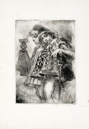 Autori vari : Lotto composto di 3 incisioni e 1 disegno.  Louis Icart  (Toulouse, 1888 - Parigi, 1960), Luigi Conconi  (Milano, 1852 - 1917)  - Auction Arte Antica, Moderna e Contemporanea [parte II] - Libreria Antiquaria Gonnelli - Casa d'Aste - Gonnelli Casa d'Aste