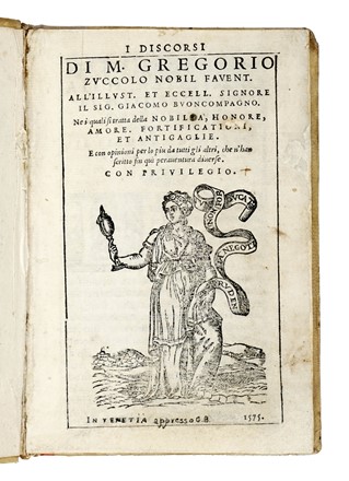 Zuccolo Gregorio : I discorsi [...]. Ne i quali si tratta della nobilt�, honore, amore, fortificationi, et anticaglie... Storia, Storia, Diritto e Politica  - Auction Books, Autographs and Manuscripts - Libreria Antiquaria Gonnelli - Casa d'Aste - Gonnelli Casa d'Aste