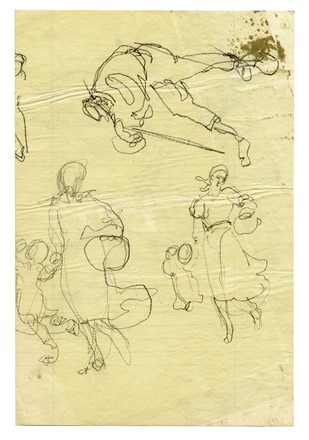  Autori vari : Lotto composto di 2 album da disegno.  - Auction Arte Antica, Moderna e Contemporanea [parte II] - Libreria Antiquaria Gonnelli - Casa d'Aste - Gonnelli Casa d'Aste