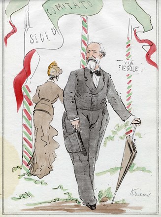  Ettore Ximenes  (Palermo, 1855 - Roma, 1926) : Album caricaturale.  - Auction Arte Antica, Moderna e Contemporanea [parte II] - Libreria Antiquaria Gonnelli - Casa d'Aste - Gonnelli Casa d'Aste