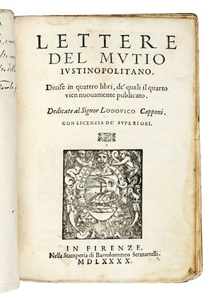  Muzio Girolamo : Lettere [...] Divise in quattro libri, de' quali il quarto vien nuovamente publicato... Letteratura italiana  - Auction Books, Autographs and Manuscripts - Libreria Antiquaria Gonnelli - Casa d'Aste - Gonnelli Casa d'Aste