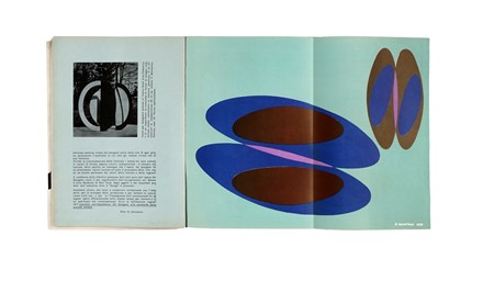  Munari Bruno [e altri] : Documenti d'arte d'oggi. Mac. 1958.  Pietro Manzoni, Enrico Baj  (Milano, 1924 - Vergiate, 2003), Giuseppe Capogrossi  (Roma, 1900 - 1972), Giovanni Monnet  - Asta Libri, autografi e manoscritti - Libreria Antiquaria Gonnelli - Casa d'Aste - Gonnelli Casa d'Aste