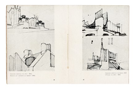  Sartoris Alberto : Sant'Elia e l'architettura futurista.  Leonardo Dudreville  - Asta Libri, autografi e manoscritti - Libreria Antiquaria Gonnelli - Casa d'Aste - Gonnelli Casa d'Aste