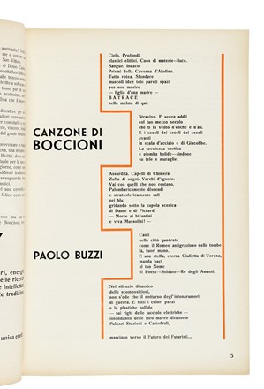  Depero Fortunato : Dinamo futurista. Anno I, nn. 3-4-5.  Umberto Boccioni  (Reggio Calabria, 1882 - Verona, 1916), Filippo Tommaso Marinetti  (1876 - 1994), Luigi Russolo  (Portogruaro, 1885 - Bottanuco, 1947)  - Asta Libri, autografi e manoscritti - Libreria Antiquaria Gonnelli - Casa d'Aste - Gonnelli Casa d'Aste