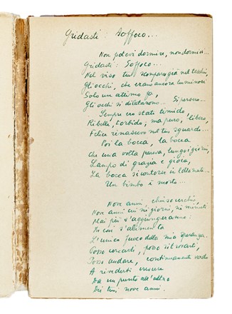  Ungaretti Giuseppe : Il dolore.  - Asta Libri, autografi e manoscritti - Libreria Antiquaria Gonnelli - Casa d'Aste - Gonnelli Casa d'Aste