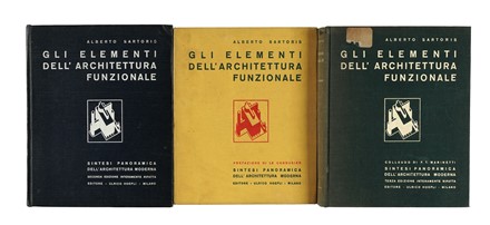  Sartoris Alberto : Gli elementi dell'architettura funzionale. Prefazione di Le Corbusier... Futurismo, Architettura, Grafica pubblicitaria e design  Le Corbusier [pseud. di Jeanneret-Gris Charles-Edouard]  (La Chaux-de-Fonds, 1887 - Roccabruna, 1965), Filippo Tommaso Marinetti  (1876 - 1994)  - Auction Books, Autographs and Manuscripts - Libreria Antiquaria Gonnelli - Casa d'Aste - Gonnelli Casa d'Aste