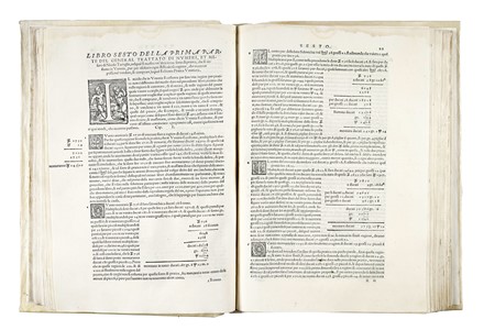  Tartaglia Niccol� : La prima parte del general trattato di numeri, et misure... Scienze tecniche e matematiche, Economia, Economia, Sociologia  - Auction Books, Autographs and Manuscripts - Libreria Antiquaria Gonnelli - Casa d'Aste - Gonnelli Casa d'Aste