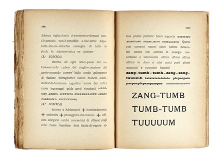  Marinetti Filippo Tommaso : Zang Tumb Tuuum. Adrianopoli ottobre 1912. Parole in libert�. Futurismo, Arte  - Auction Books, Autographs and Manuscripts - Libreria Antiquaria Gonnelli - Casa d'Aste - Gonnelli Casa d'Aste