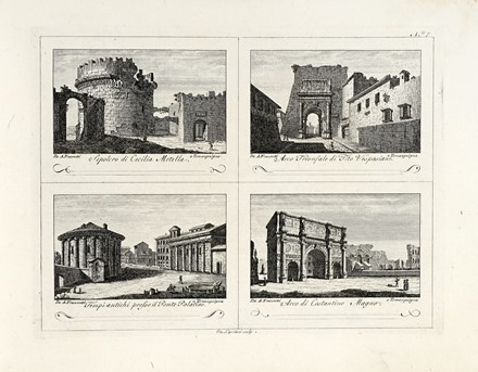  Pietro Parboni  (Roma, 1783 - 1841) : Vedute ed Avanzi dell'antica citt� di Albalonga ora Albano disegnati da C.o Labruzzi incisi da P.tro Parboni.  - Auction Arte Antica, Moderna e Contemporanea [parte I] - Libreria Antiquaria Gonnelli - Casa d'Aste - Gonnelli Casa d'Aste
