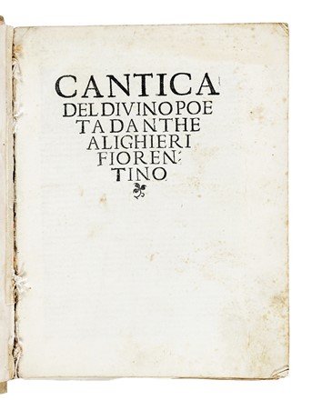  Alighieri Dante : [Comedia del divino poeta Danthe Alighieri, con la dotta & leggiadra spositione di Christophoro Landino...]. Dantesca, Biografia, Figurato, Letteratura, Storia, Diritto e Politica, Collezionismo e Bibliografia  - Auction Books, Autographs and Manuscripts - Libreria Antiquaria Gonnelli - Casa d'Aste - Gonnelli Casa d'Aste