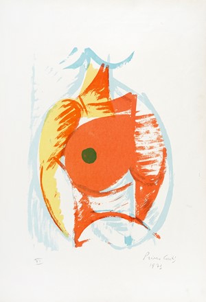  Autori vari : Lotto composto di 2 stampe e 1 disegno.  Primo Conti  (Firenze, 1900 - Fiesole, 1988), Virgilio Guidi  (Roma, 1891 - Venezia, 1984), Giovanni Omiccioli  (Roma, 1901 - 1975)  - Auction Arte Antica, Moderna e Contemporanea [parte II] - Libreria Antiquaria Gonnelli - Casa d'Aste - Gonnelli Casa d'Aste