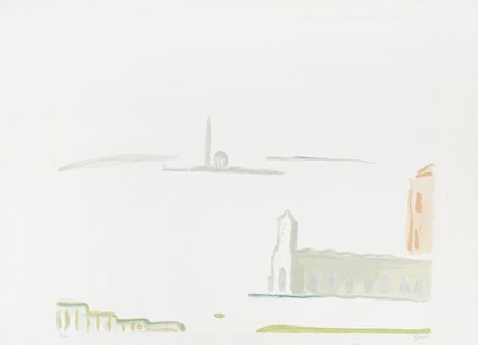  Autori vari : Lotto composto di 2 stampe e 1 disegno.  Primo Conti  (Firenze, 1900 - Fiesole, 1988), Virgilio Guidi  (Roma, 1891 - Venezia, 1984), Giovanni Omiccioli  (Roma, 1901 - 1975)  - Auction Arte Antica, Moderna e Contemporanea [parte II] - Libreria Antiquaria Gonnelli - Casa d'Aste - Gonnelli Casa d'Aste